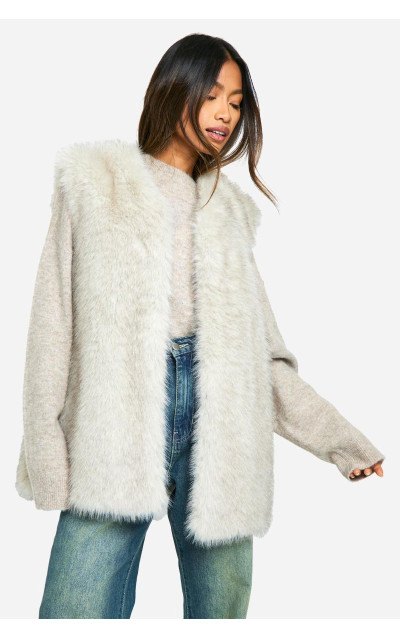 Вінтажна куртка зі штучного хутра