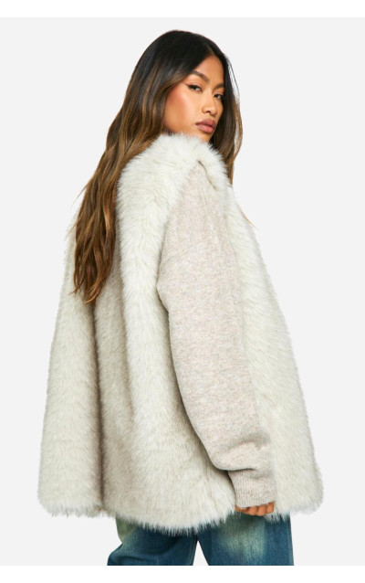 Вінтажна куртка зі штучного хутра