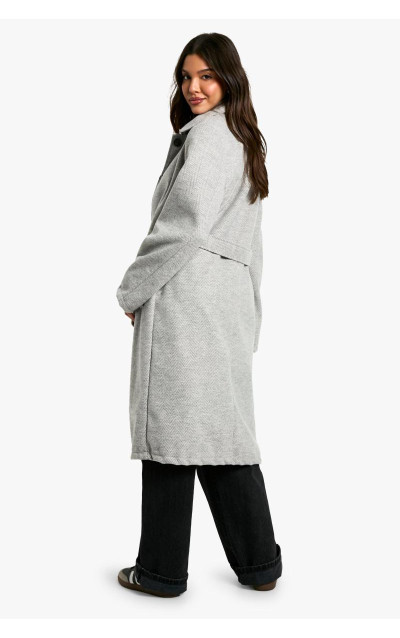 Вовняне пальто з поясом