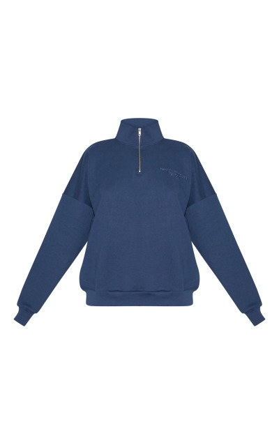 Преміум -друк PrettyLittlething Premium Half Zip Sweatshirt
