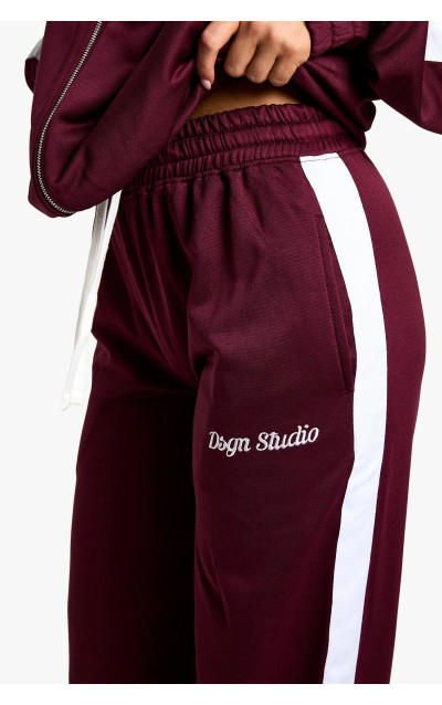 Dsgn Studio Contrast Drawcord Tricot Straight Leg Jogger