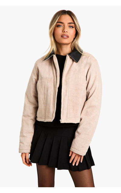 Куртка Barn із випраним коміром і контрастним коміром