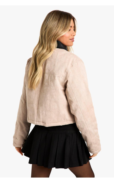 Куртка Barn із випраним коміром і контрастним коміром