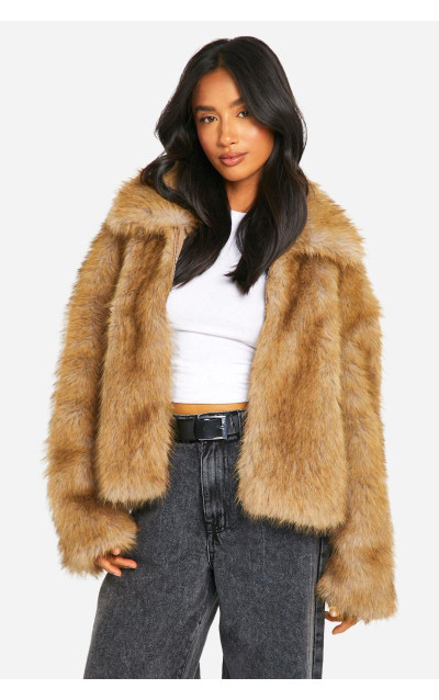 Маленька шуба преміум-класу зі штучним хутром