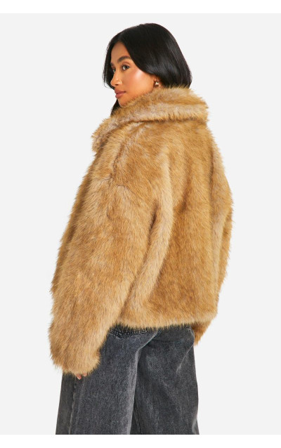 Маленька шуба преміум-класу зі штучним хутром