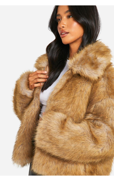 Маленька шуба преміум-класу зі штучним хутром