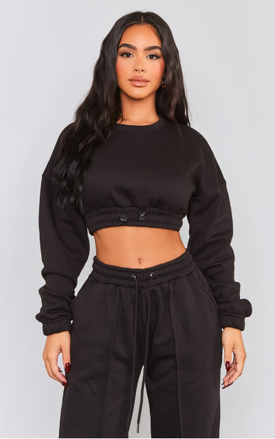 Еластичний спортивний топ Petite Black Crop