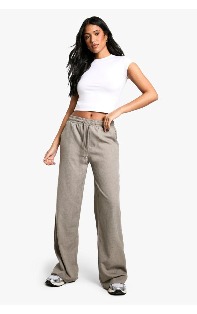 Високі широкі брюки зі шнурком і поясом