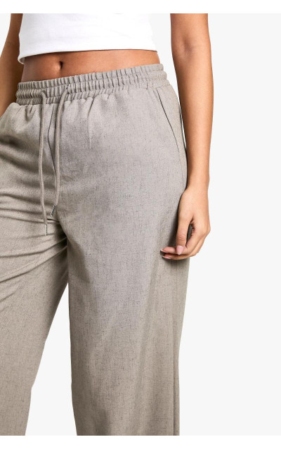 Високі широкі брюки зі шнурком і поясом