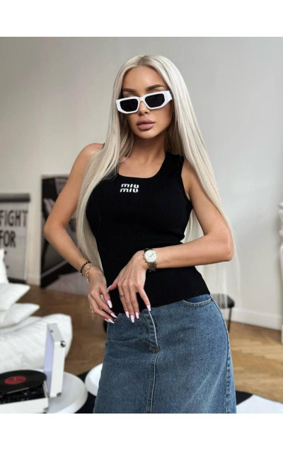 Майка з рубчика Miu miu 