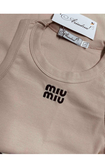Майка з рубчика Miu miu 