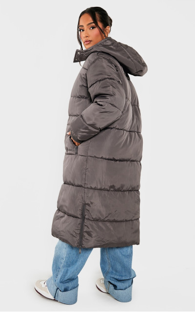 Довгий пуховик Petite Charcoal