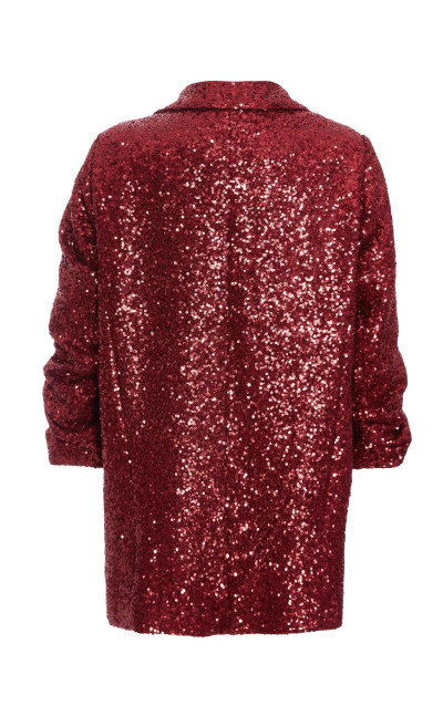 Винна блискітка Ruched Blazer