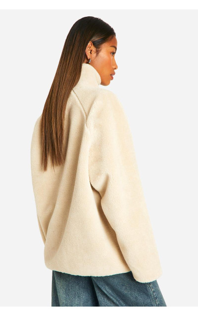 Куртка великого розміру Teddy на блискавці