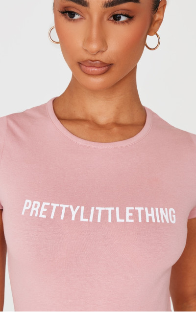 Боді з короткими рукавами PRETTYLITTLETHING Petite Light Pink