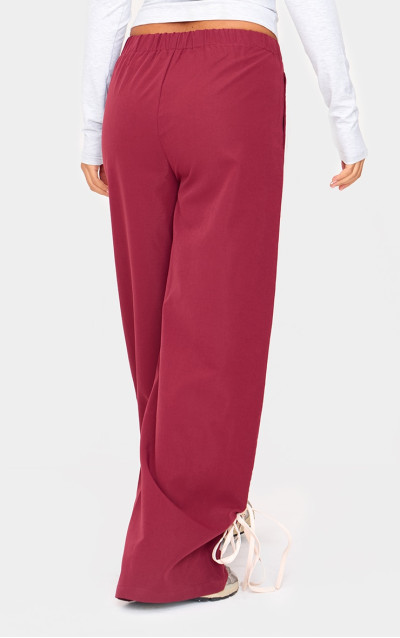 Мініатюрні бордові спортивні штани з бантом із черепашками