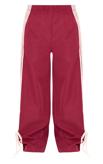 Мініатюрні бордові спортивні штани з бантом із черепашками