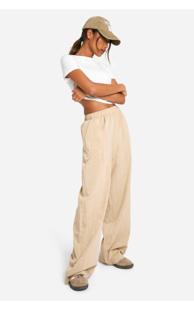 Штани з широкою ногами з нейлоном