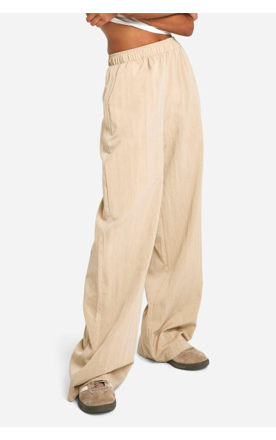 Штани з широкою ногами з нейлоном