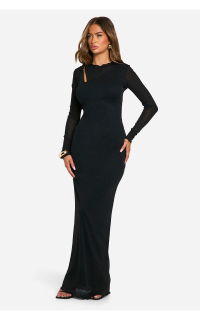 Максі-сукня з фактурною зав'язкою