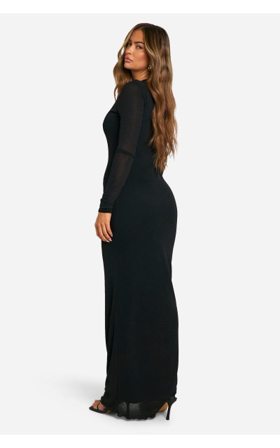 Максі-сукня з фактурною зав'язкою