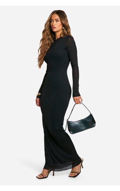 Максі-сукня з фактурною зав'язкою