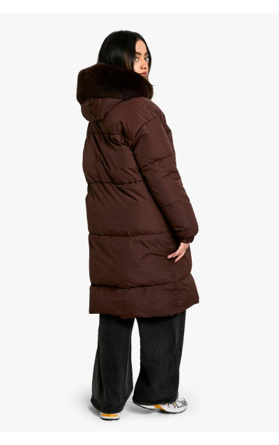 Парка зі штучним хутром і капюшоном