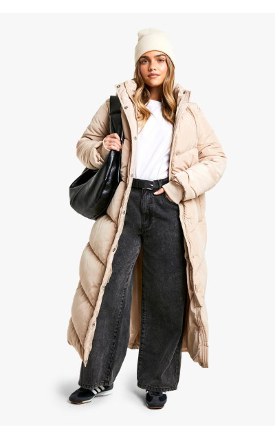 Puffer Petite з капюшоном максимальної довжини