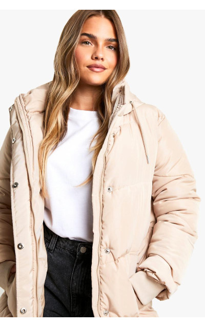 Puffer Petite з капюшоном максимальної довжини