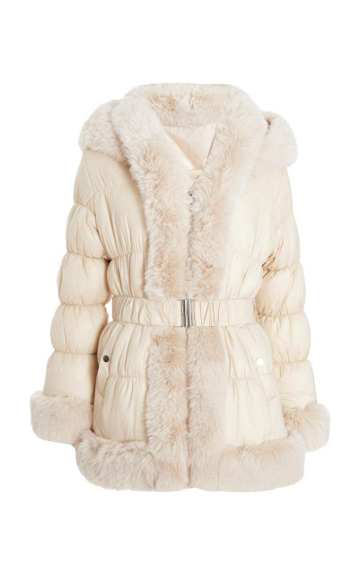 Кам'яний підкладний штучний хутряний куртка