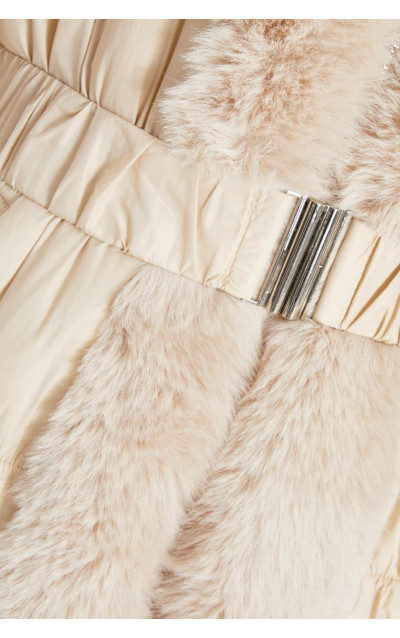 Кам'яний підкладний штучний хутряний куртка