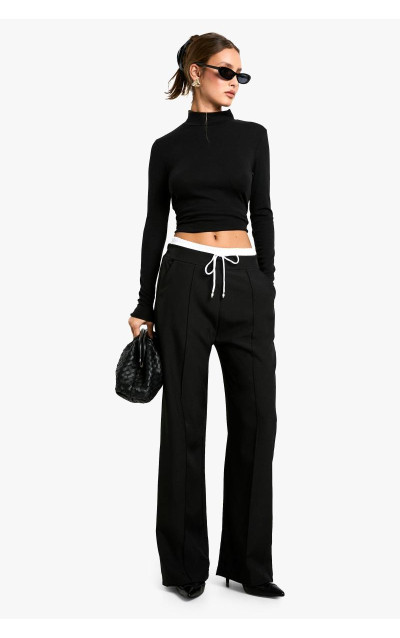 Широкі ткані штани з боксерським поясом