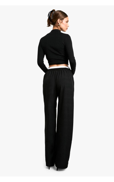 Широкі ткані штани з боксерським поясом