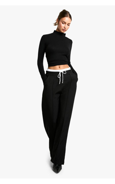 Широкі ткані штани з боксерським поясом