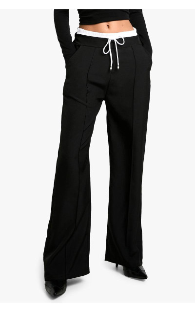 Широкі ткані штани з боксерським поясом