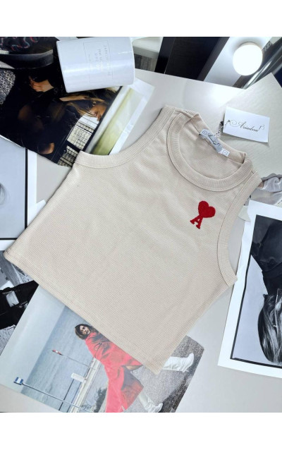 Топ майка з вишивкою А серце 