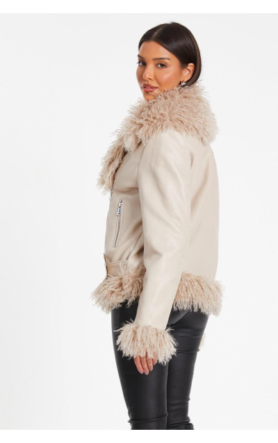 Кам'яний штучний хутряний контраст підтягується