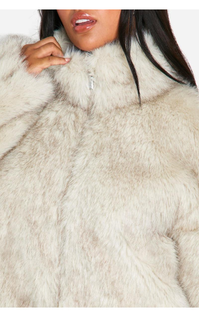 Плюс куртка зі штучним хутром зі штучним хутром у вінтажному стилі