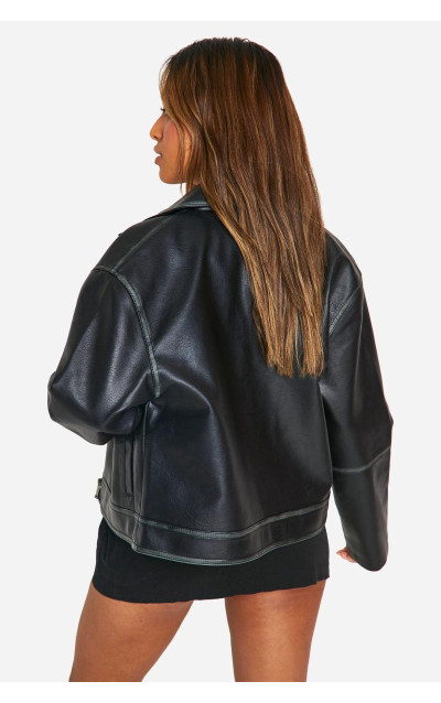 Куртка зі штучної шкіри мініатюрного вінтажного вигляду