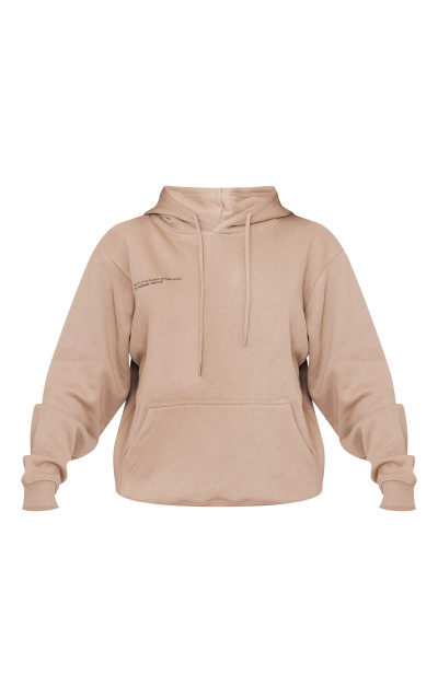 Худі великого розміру PRETTYLITTLETHING Mocha Established 2012