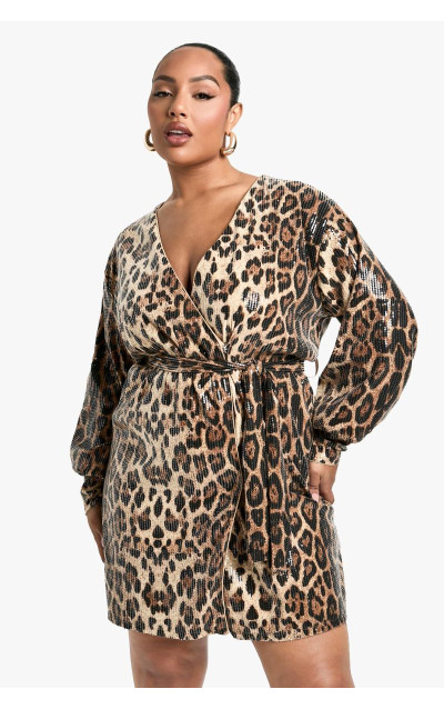 Плюс сукня з паєтками