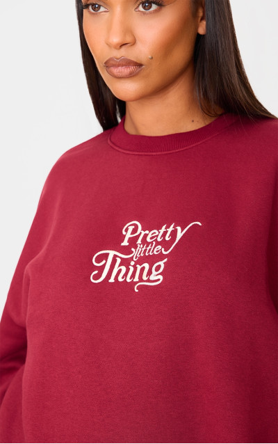 Величезний світшот для вагітних з вишивкою PRETTYLITTLETHING