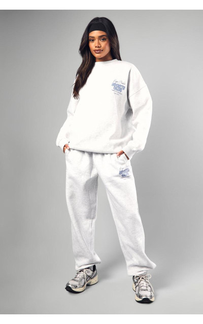 Попелясто-сірий джоггер Dsgn Studio Sports Bubble Slogan