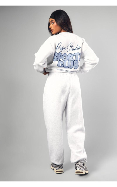 Попелясто-сірий джоггер Dsgn Studio Sports Bubble Slogan