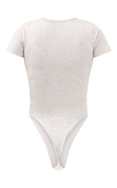 Боді з короткими рукавами PRETTYLITTLETHING Ash Gray