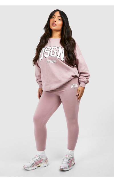 Плюс спортивний костюм Dsgn Studio Slogan Legging