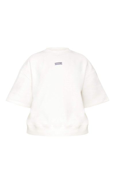 Великий світшот з короткими рукавами PRETTYLITTLETHING кремового кольору