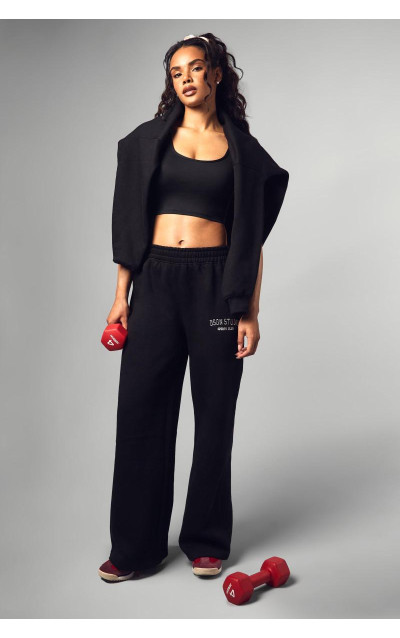 Чорні джоггери Dsgn Studio Applique Straight Leg Jogger