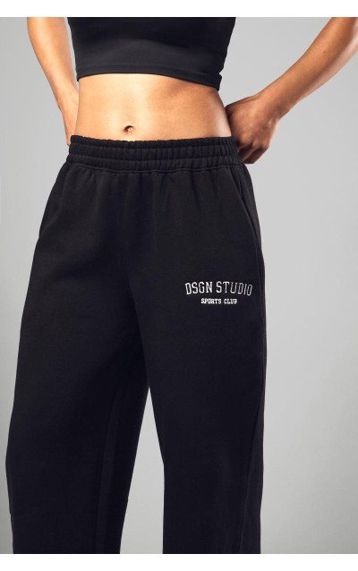 Чорні джоггери Dsgn Studio Applique Straight Leg Jogger